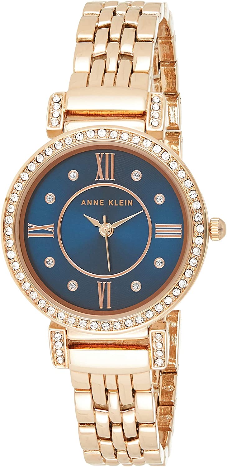 Anne Klein Women's Premium Crystal Accented Bracelet Watch, AK/2928