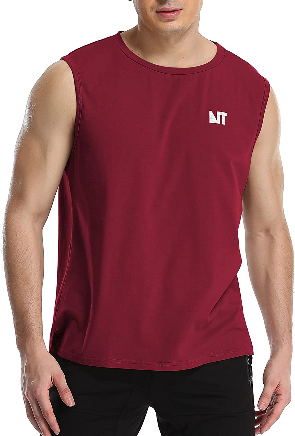 NITAGUT Men's Tank Tops Casual Classic Sleeveless Tops Workout Bodybuilding Muscle T-Shirt