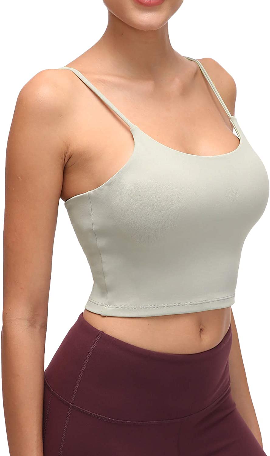 Lemedy Women Padded Sports Bra Fitness Workout Running Shirts Yoga Tank Top