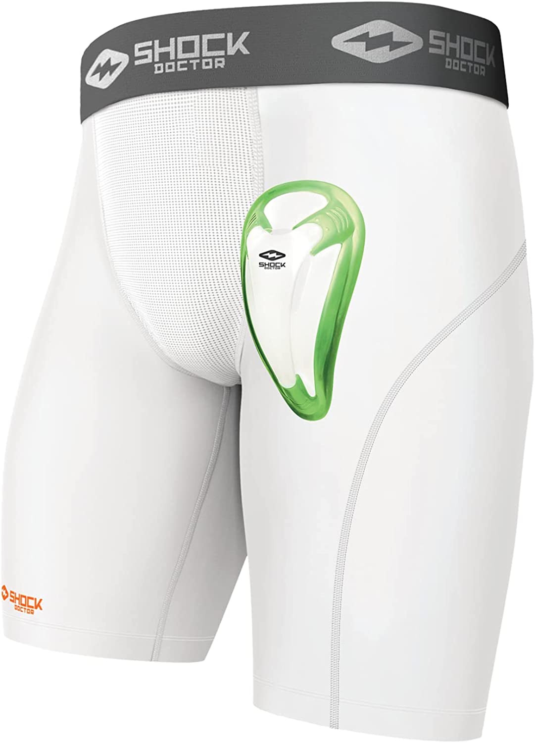 Shock Doctor Compression Shorts with Protective Bio-Flex Cup, Moisture Wicking Vented Protection, Youth & Adult Sizes