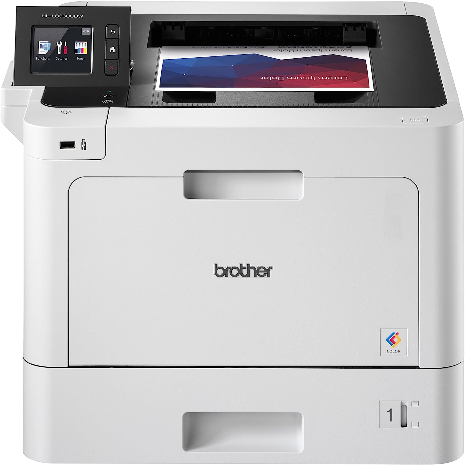 Brother Business Color Laser Printer, HL-L8360CDW, Wireless Networking, Automatic Duplex Printing, Mobile Printing, Cloud printing, Amazon Dash Replenishment Ready,White