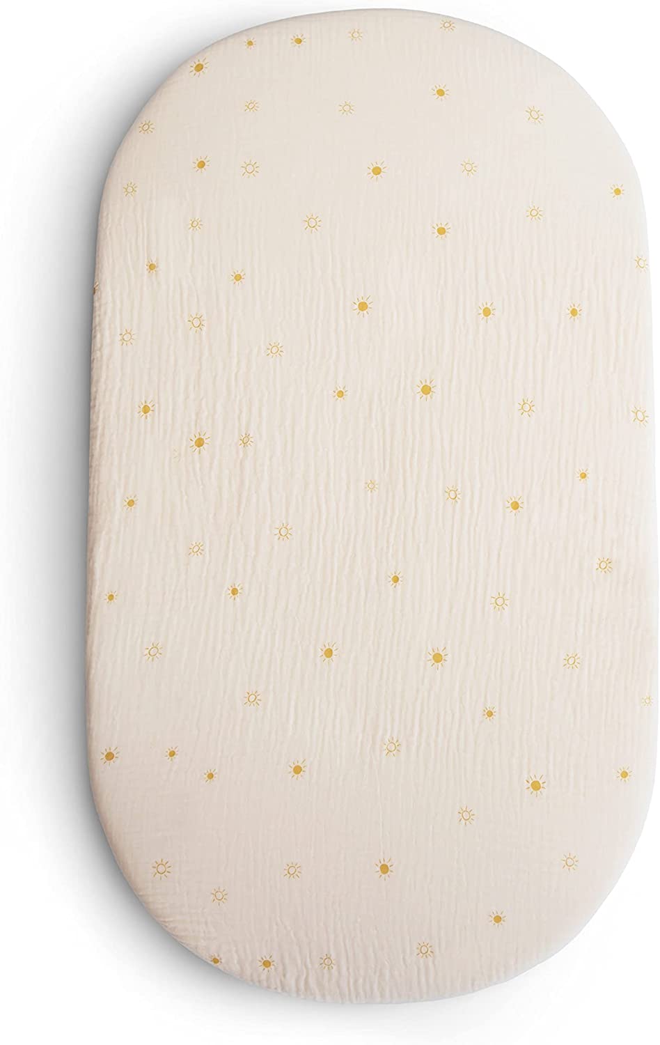 mushie Extra Soft Bassinet Muslin Crib Sheet | 30" x 16" (Baby Blue)