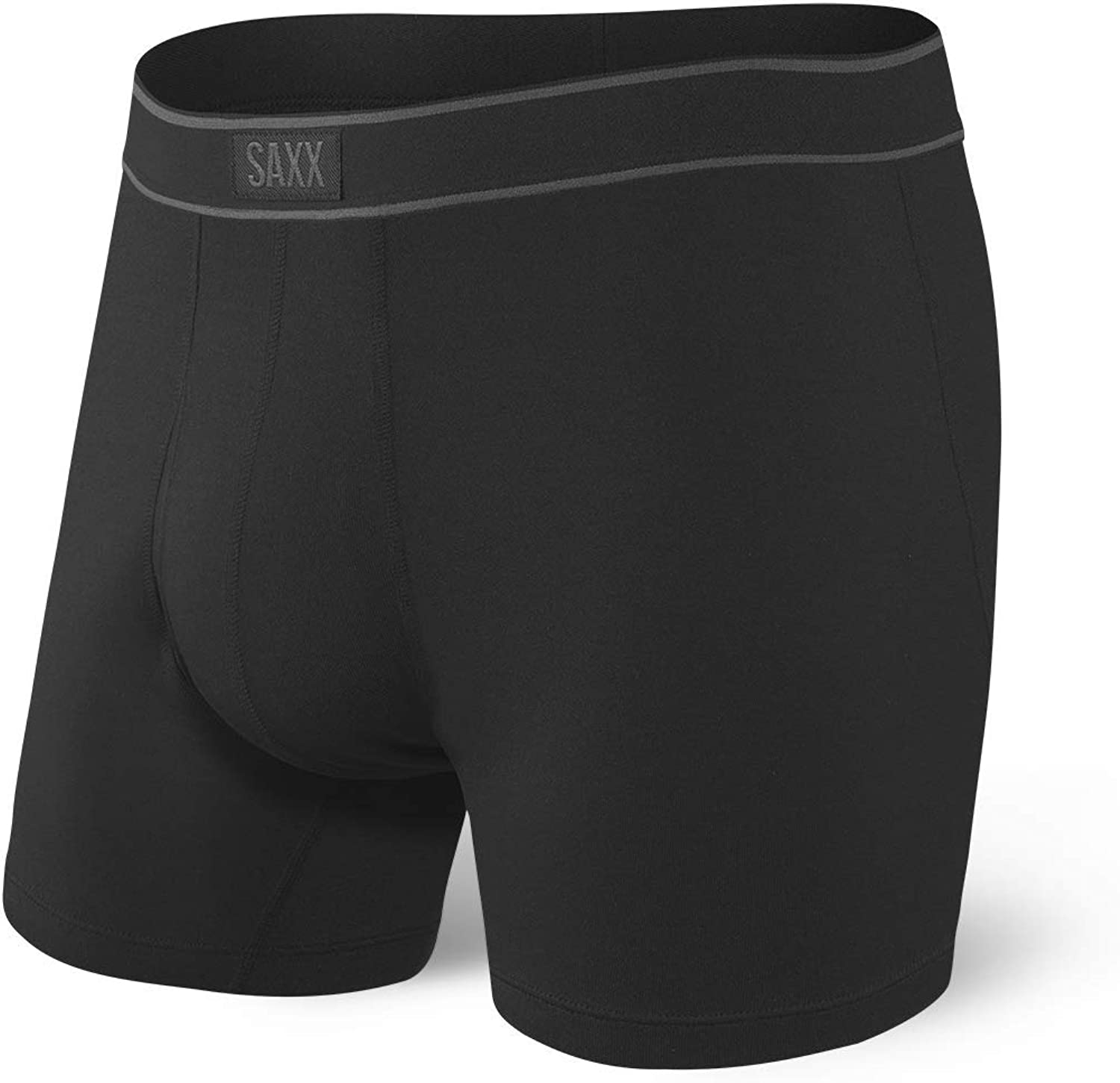 SAXX Men's Underwear - DAYTRIPPER Boxer Briefs with Built-In Pouch Support -Black,Large