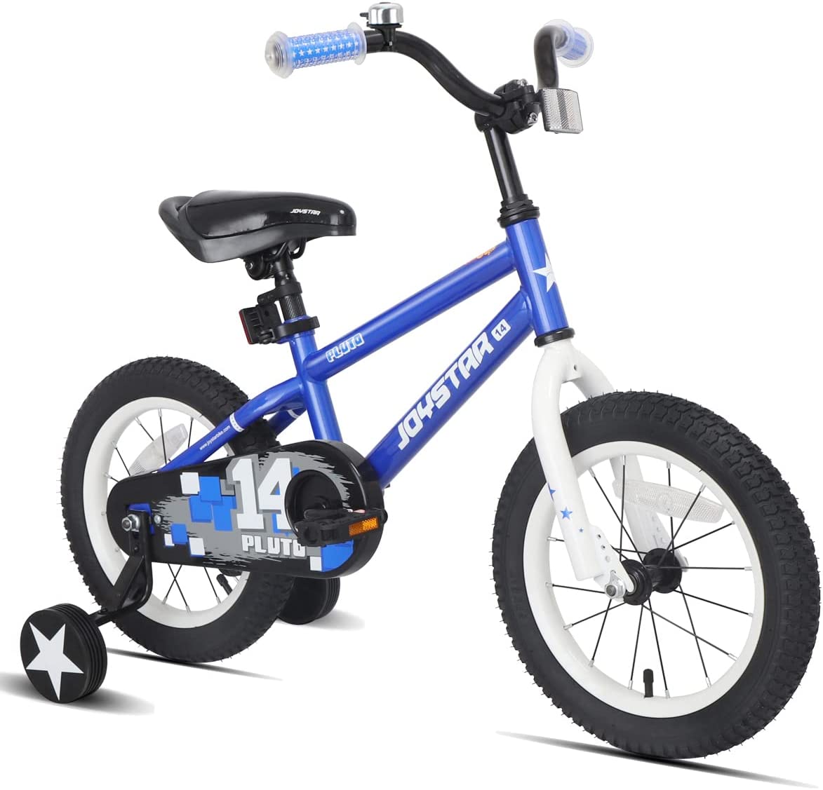 JOYSTAR Pluto Kids Bike for 3-13 Year Old Boys & Girls with Training Wheels for 12 14 16 18 20 inch Bikes, Kickstand for 18 20 Inch BMX Freestyle Kids' Bicycle