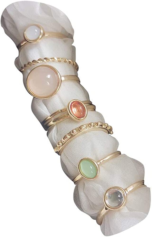 ItsStarred 7-19pcs Silver Star Moon Knuckle Ring Set for Women Girls Vintage Stackable Midi Finger Rings Set