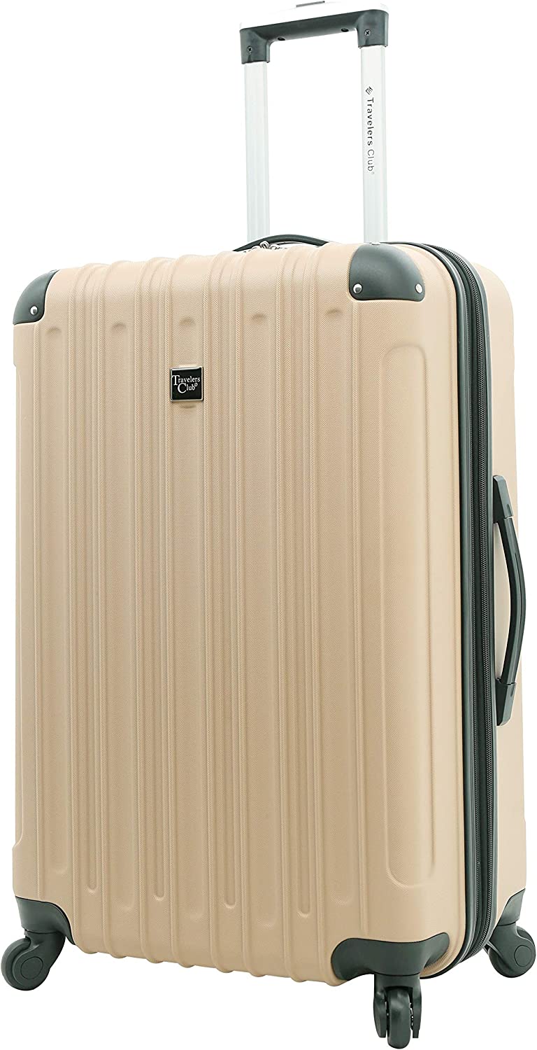 Travelers Club Midtown Hardside 4-Piece Luggage Travel Set， Tan