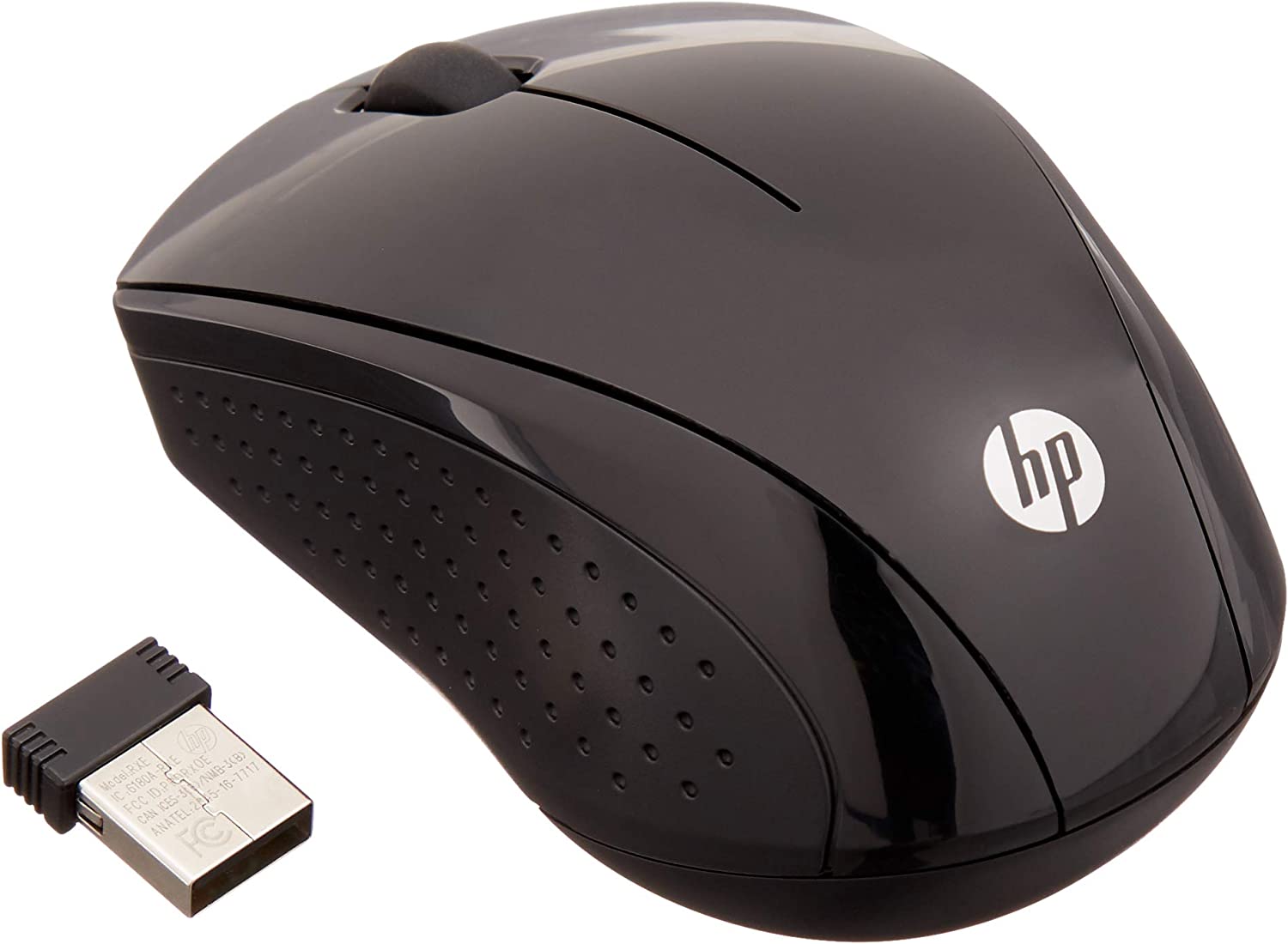HP Wireless Mouse X3000 G2 (28Y30AA, Black) up to 15-month battery,scroll wheel, side grips for control, travel-friendly, Blue LED, powerful 1600 DPI optical sensor, Win XP,8, 11 compatible