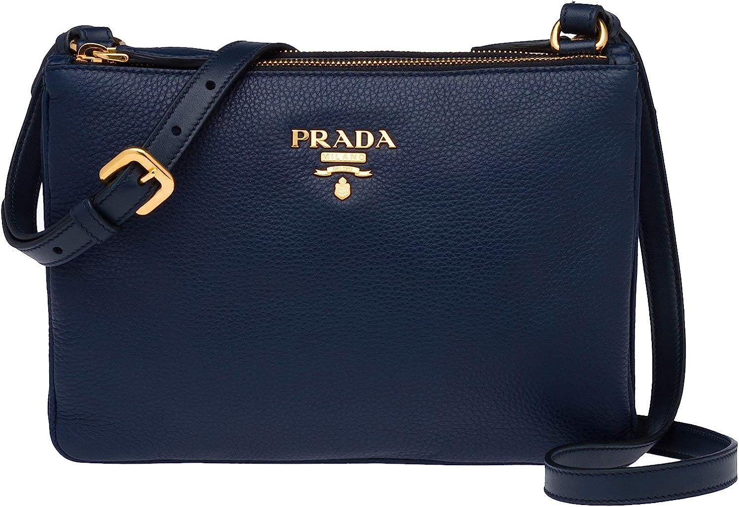 Prada Women's Navy Blue Vitello Phenix Crossbody 1BH046