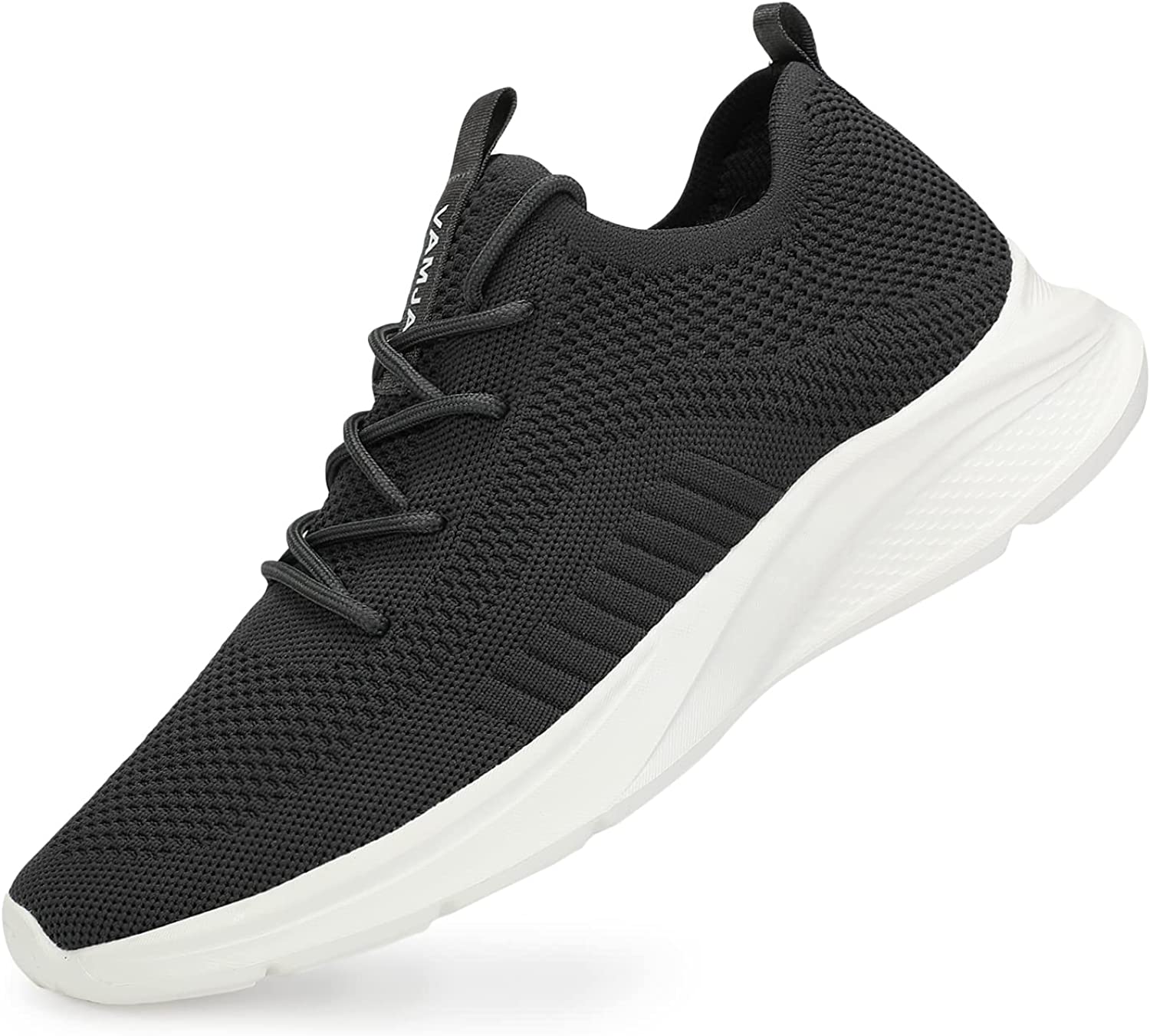 VAMJAM Men's Running Shoes Fashion Sneakers - Lightweight Breathable Flying Knitting Lace Up Mesh Walking Shoes Workout Casual Sports Shoes