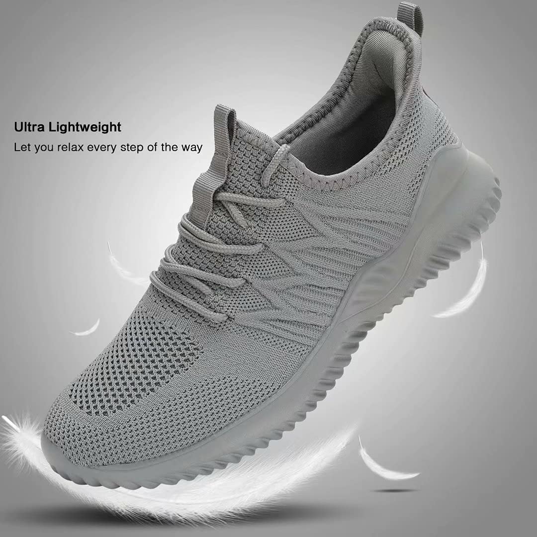 Socviis Mens Slip On Running Shoes Athletic Walking Trainers Lightweight Breathable Mesh Tennis Sneakers