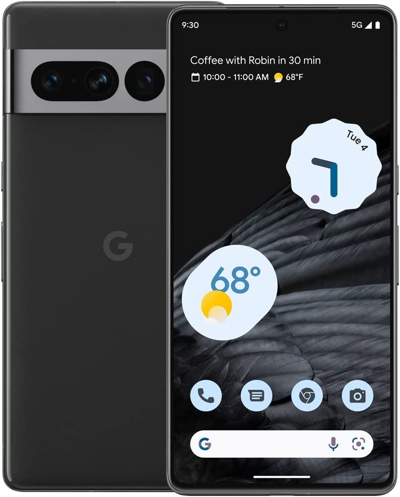 Google Pixel 7 Pro - 5G Android Phone - Unlocked Smartphone with Telephoto Lens, Wide Angle Lens, and 24-Hour Battery - 128GB - Obsidian (Renewed)