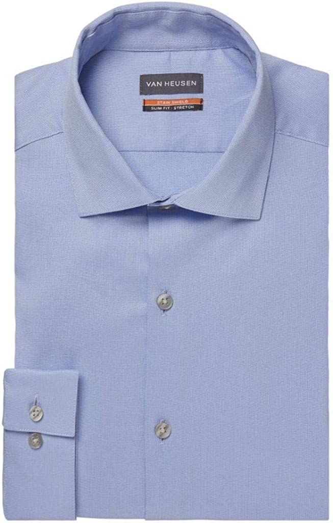 Van Heusen Men's Dress Shirt Slim Fit Stain Shield Stretch