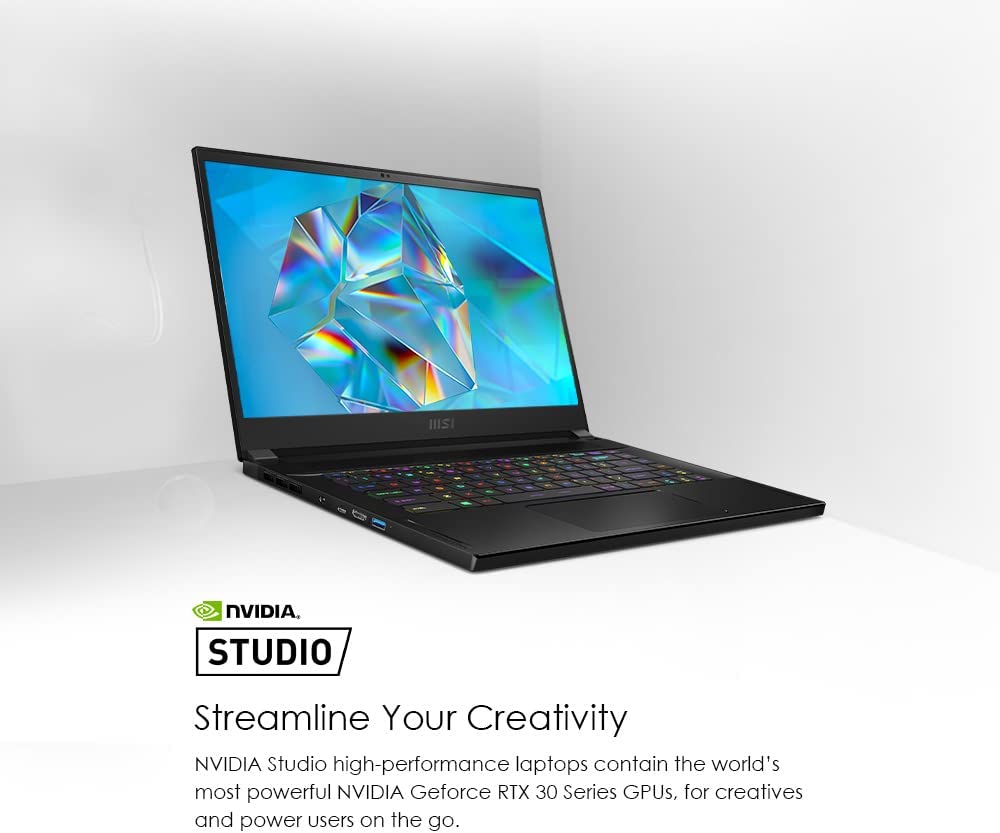 MSI Creator 15 Professional Laptop: 15.6" UHD OLED 4K DCI-P3 100% Display, Intel Core i7-11800H, NVIDIA GeForce RTX 3080, 16GB RAM, 1TB NVME SSD, Thunderbolt 4, Win10 PRO, Black (A11UH-492)