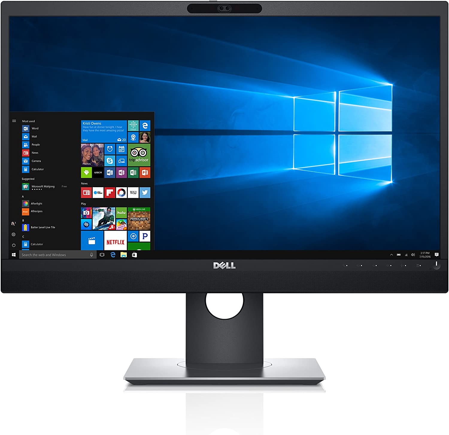Dell P2418HZm 24" FHD 1080i Monitor for Video Conferencing - P Series,black/silver
