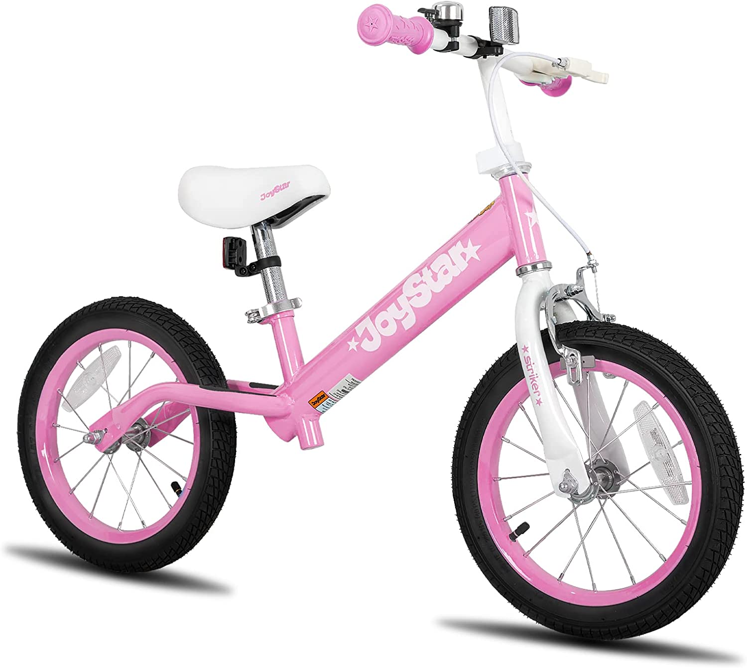 JOYSTAR 14/16 Inch Balance Bike for Toddlers and Kids Ages 3-8 Years Old Boys and Girls - Sport Kids Balance Bike with Handbrake - No Pedal Training Bicycle