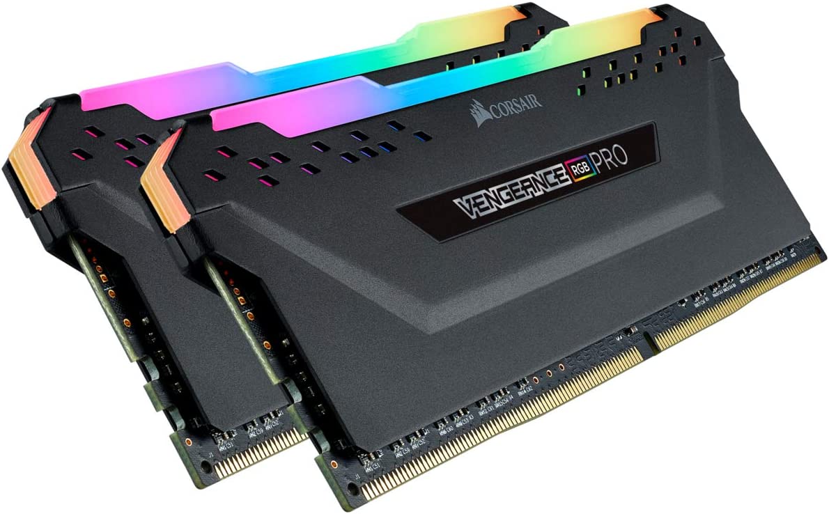 Corsair Vengeance RGB Pro 16GB (2x8GB) DDR4 3600 (PC4-28800) C18 Desktop Memory – Black