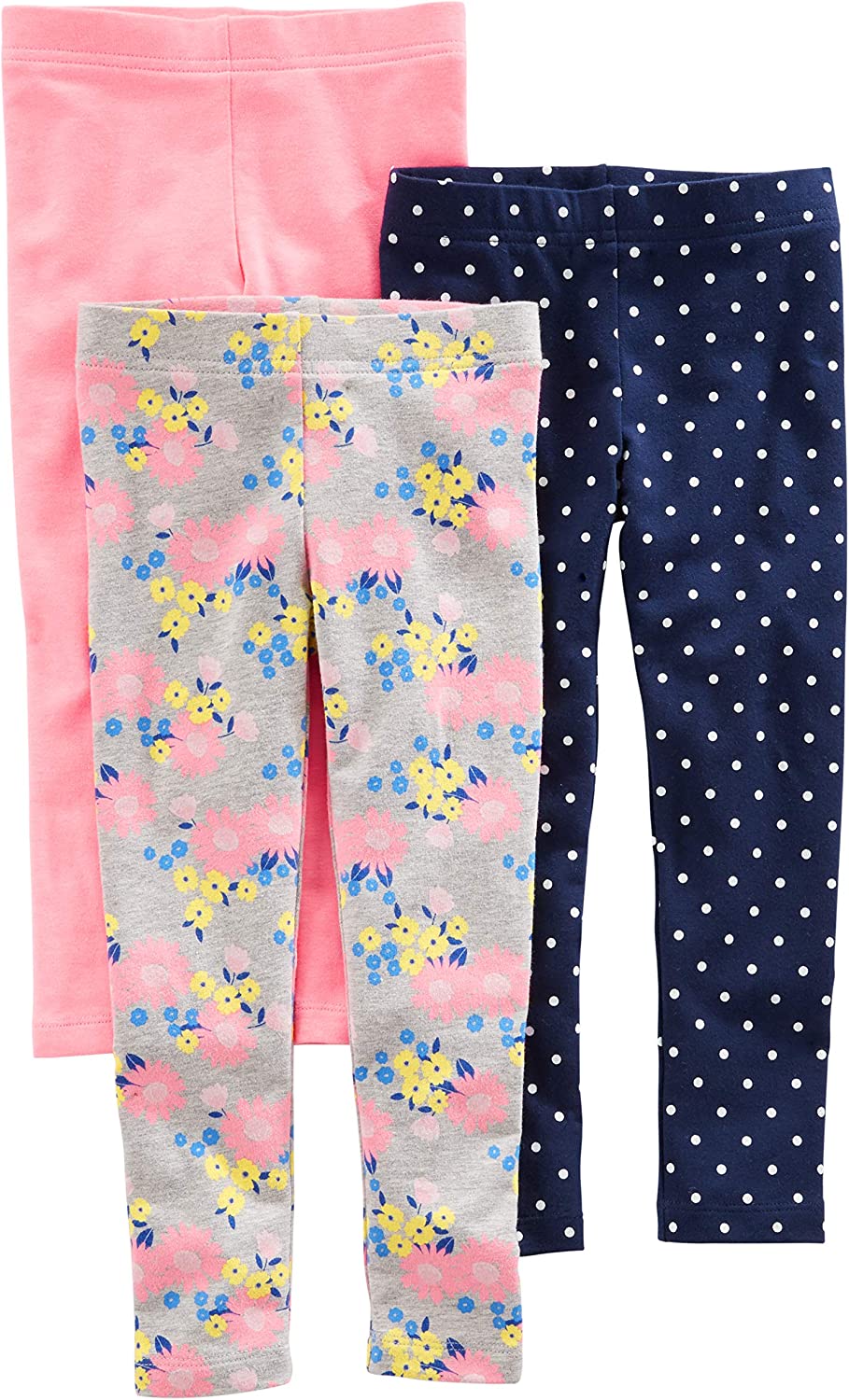 Simple Joys by Carter's Babies, Toddlers, and Girls' Leggings, Pack of 3