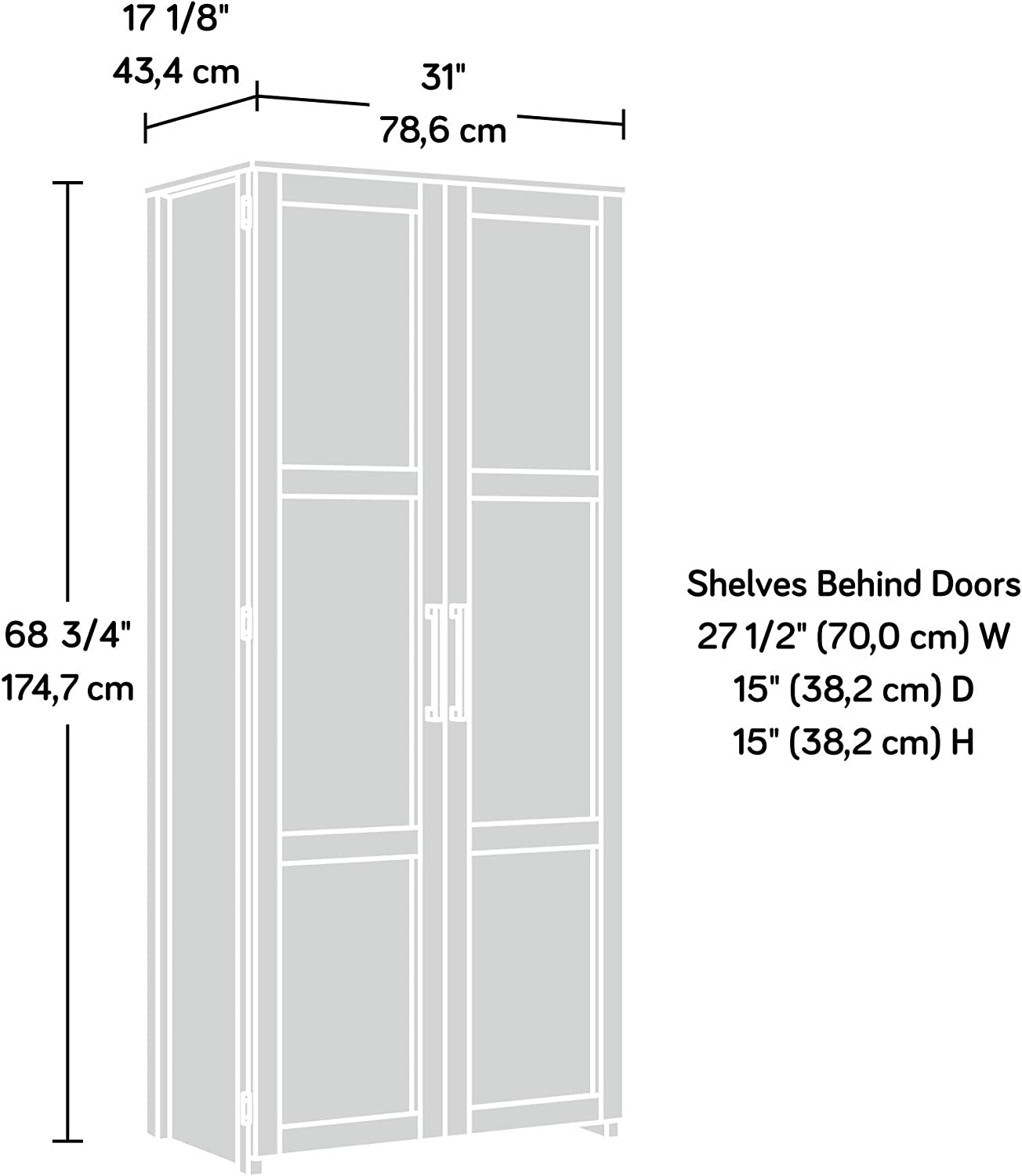 Sauder HomePlus Storage Cabinet, Dakota Oak finish