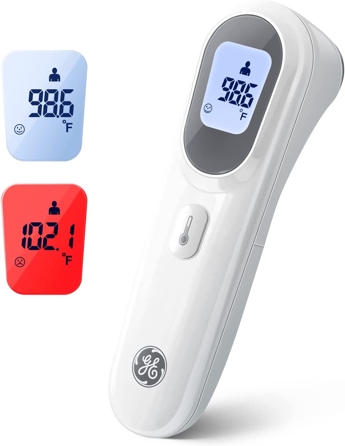 GE No-Touch Digital Forehead Thermometer for Adults, Kids and Babies, Non-Contact 2-in-1 Infrared Temperature Scanner, Instant Accurate Reading, LCD Screen, 1-Button Operation & Fever Alert (TM3000)