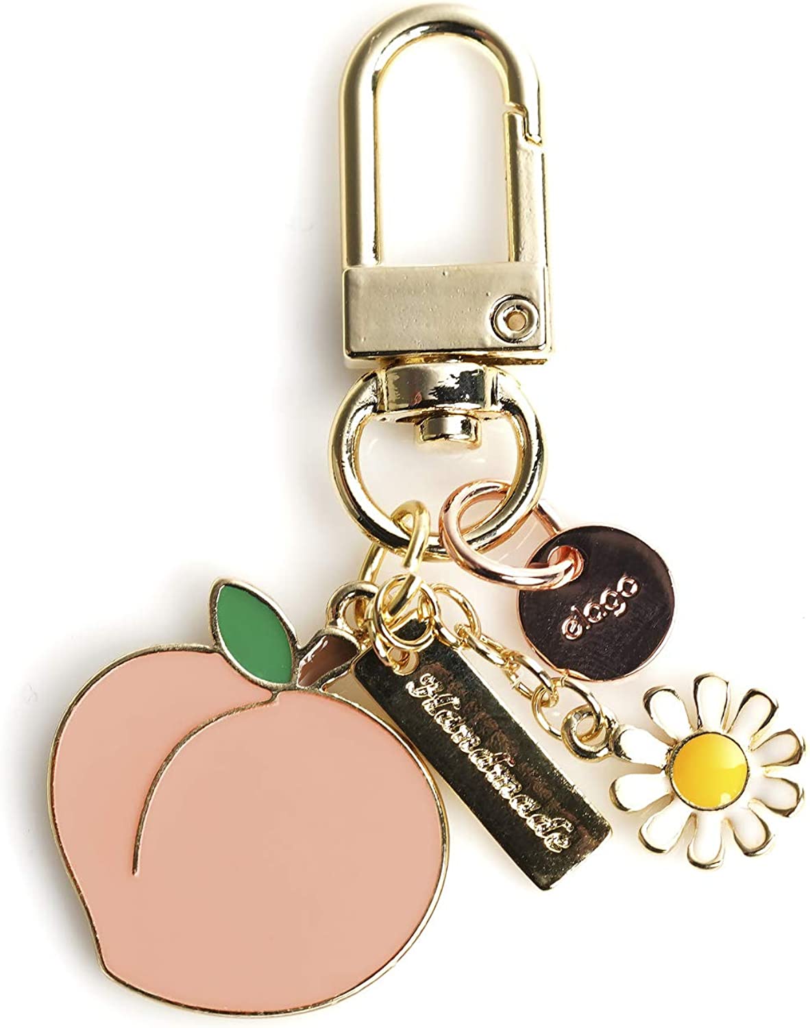 elago AirPods Keyring [PEACH] - Charm for AirPods, Handbag, Tote, Purse, Backpack, Bag, Car Key, Durable Keychain, Sturdy material, Cute Accessories for Women