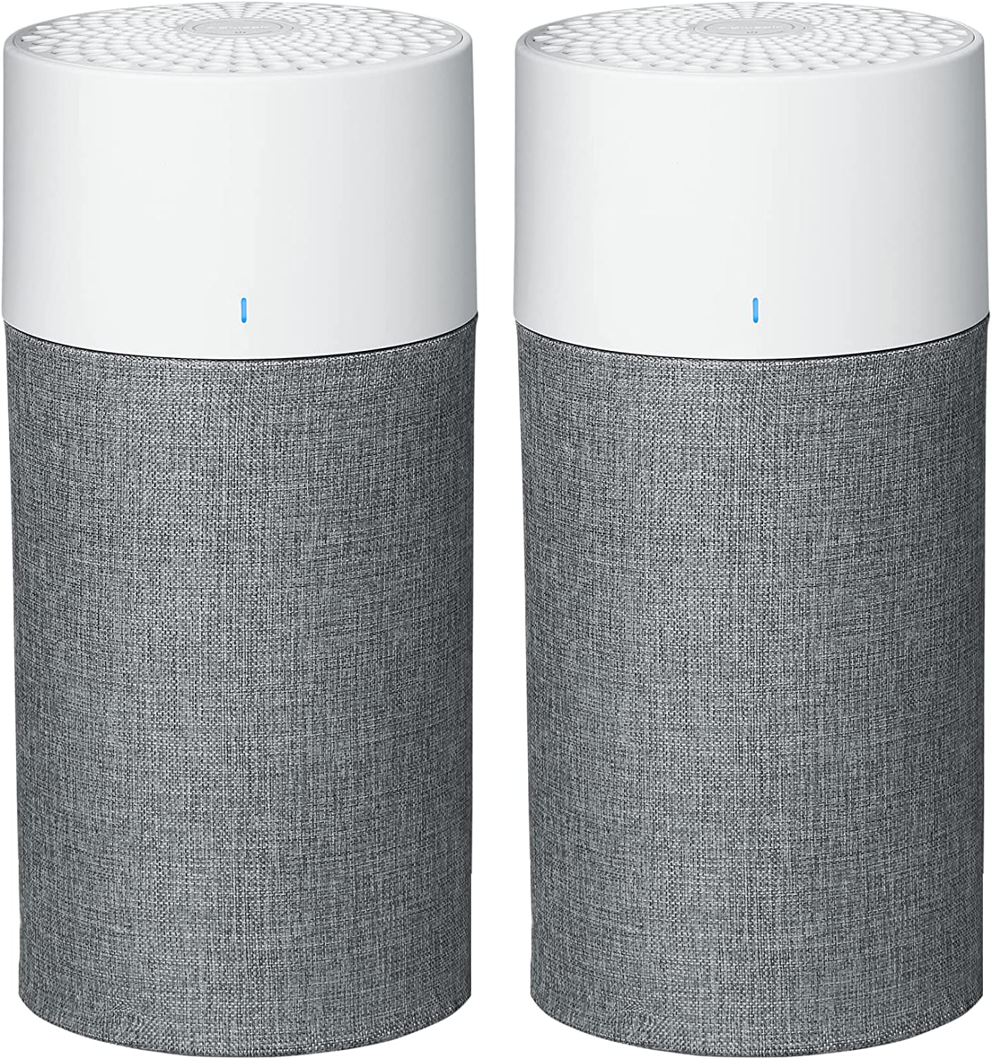 BLUEAIR Air Purifier (2-pack) for Home Large Room up to 912sqft in 60 min,HEPASilent 18dB on low,Wildfire, Removes Particles like Smoke Allergens Dust Mold Pet Hair Odor Bacteria, Blue 411 Auto, Gray