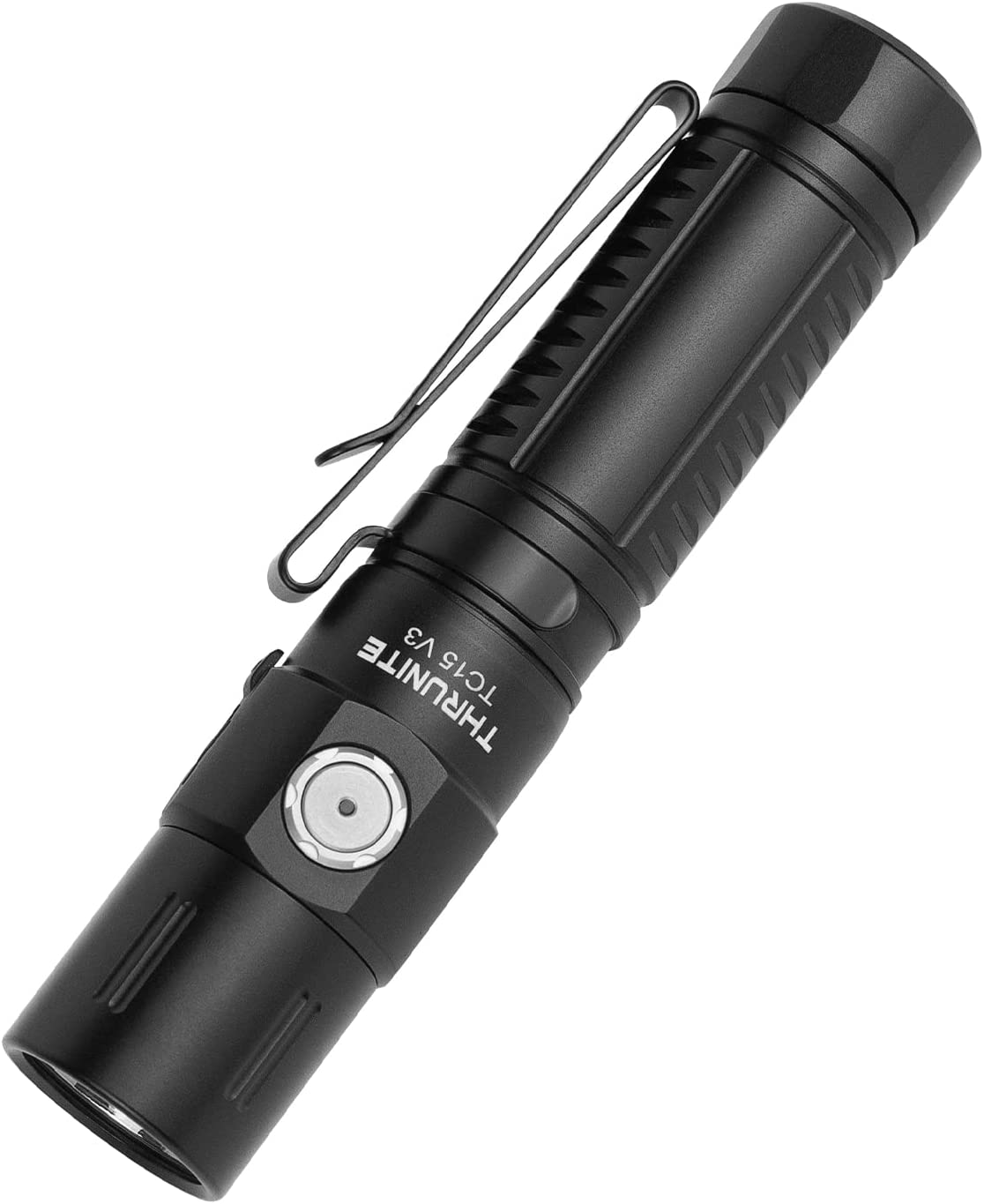 ThruNite TC15 V3 2403 High Lumen Flashlight, USB C Rechargeable LED Handheld Flashlights, Ultra-Bright CREE XHP 35.2 LED, Indoor/Outdoor (Camping, Security and Emergency Use) Cool White - Black CW