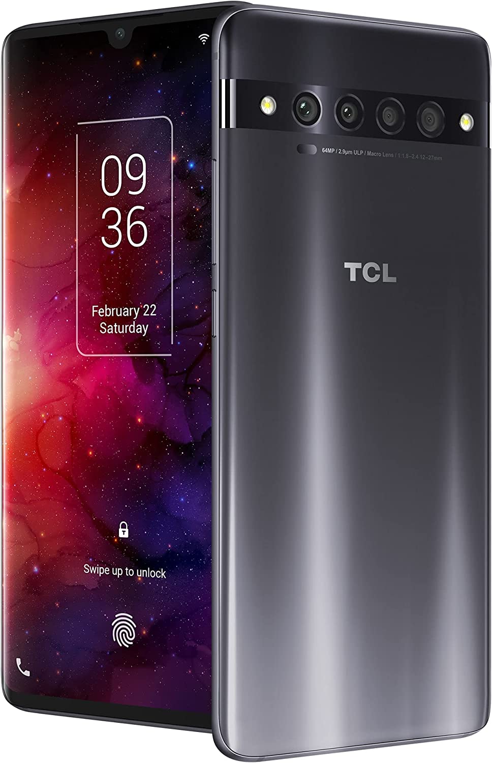 TCL 10 Pro Unlocked Android Smartphone with 6.47" AMOLED FHD + Display, 64MP Quad Rear Camera System, 128GB+6GB RAM, 4500mAh Fast Charging Battery