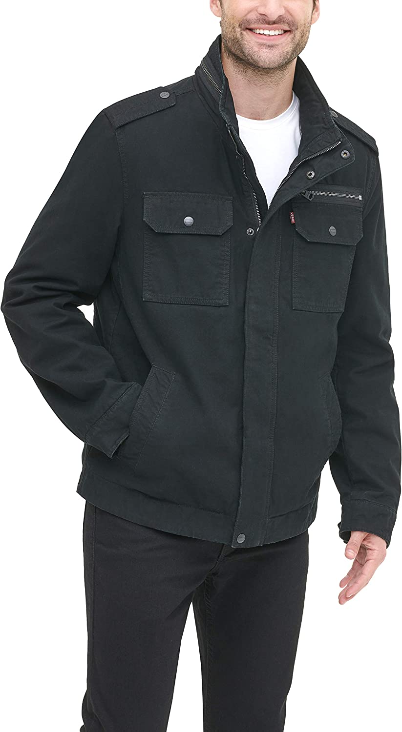 Levi's Men's Big & Tall Washed Cotton Military Jacket