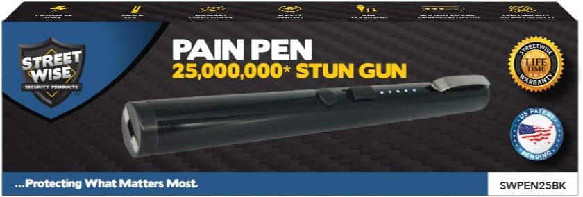 STREET WISE SECURITY PRODUCTS 25,000,000 Pain Pen Stun Gun 3 Pack