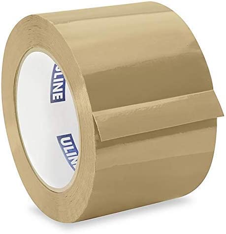 ULINE Industrial Shipping & Packing Tape 3" x 110 Yards 2.0 Mil - Tan (4 Pack)