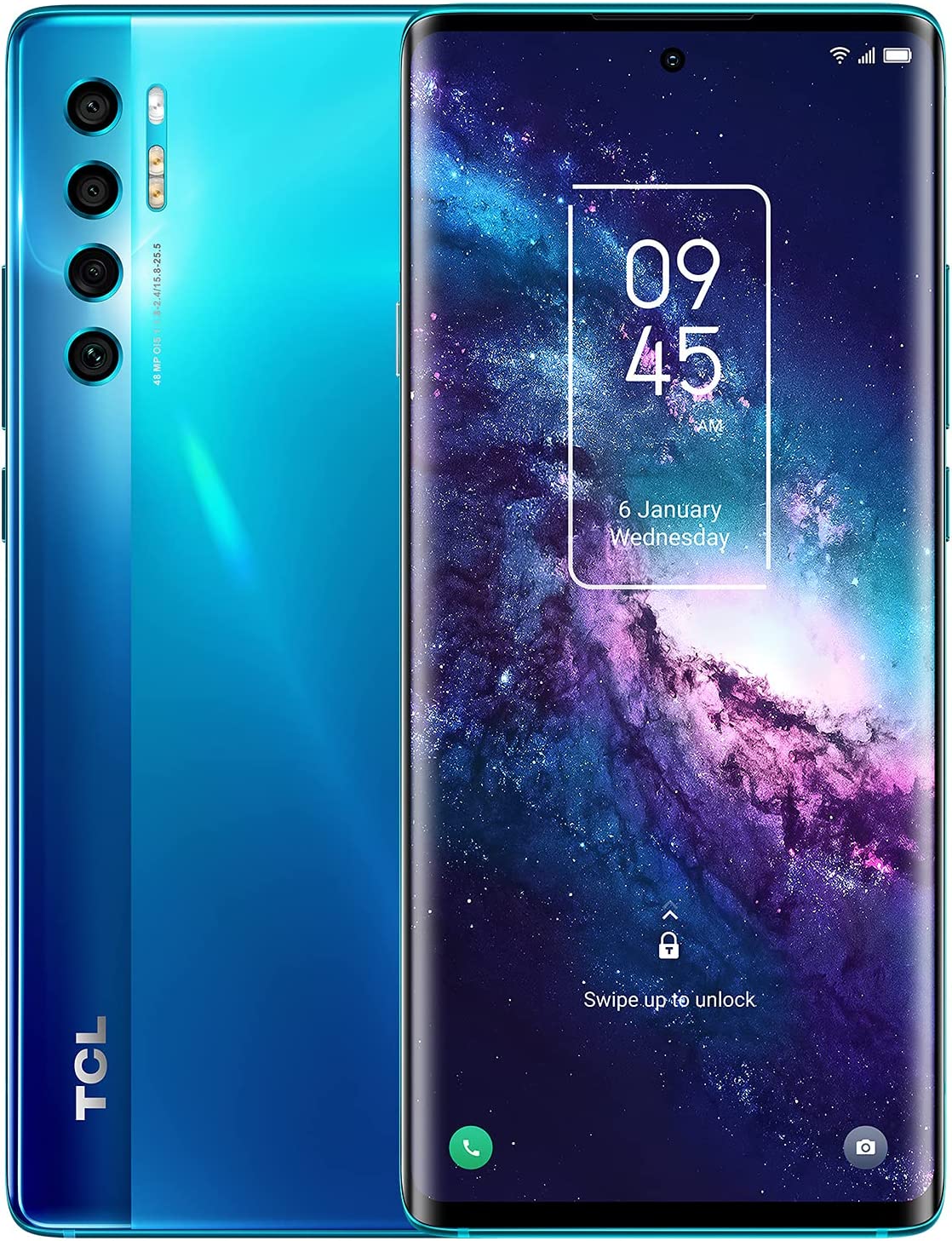 TCL 20 Pro 5G Unlocked Smartphone with 6.67” AMOLED FHD+ Display, 48MP OIS Quad Camera, 6GB+256GB, 4500mAh Battery, US 5G Verizon Cellphone, Marine Blue (Does not Support AT&T 5G)