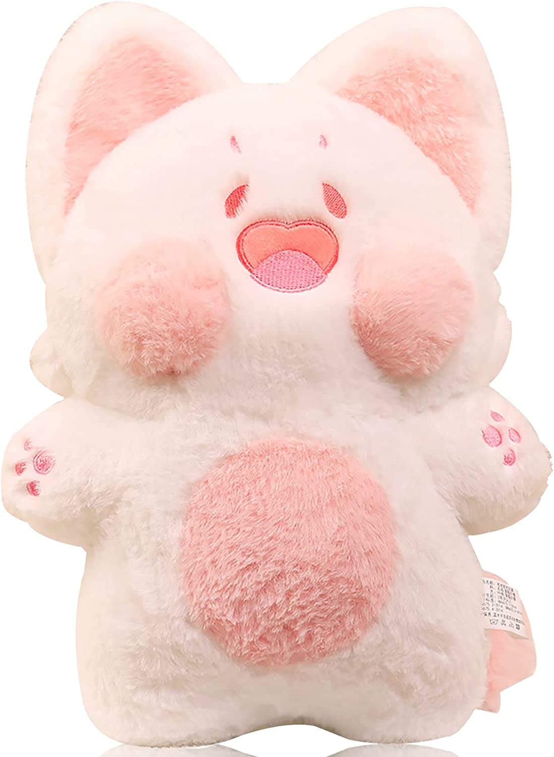 PERUKOYO Cat Plush Toy Cat Stuffed Animals Pillow Kawaii Plushie, Soft Plush Doll Black Cat Plushie Cat Pillow for Boys Girls