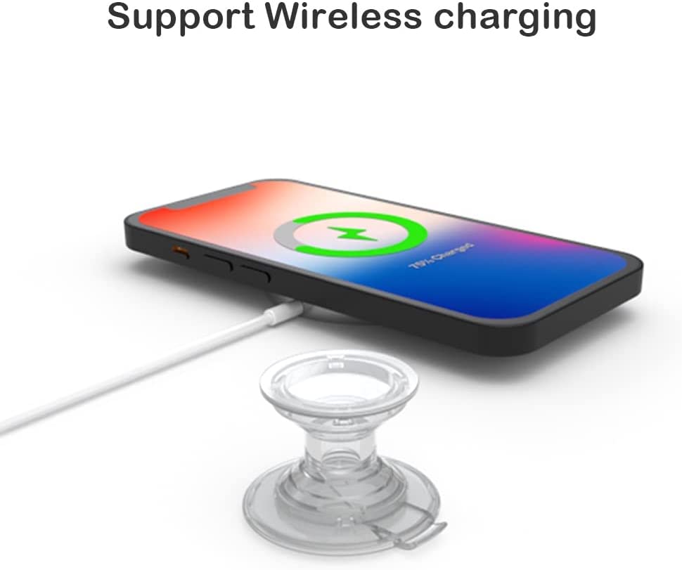 COMMONKUNST Acetate Glitter Heart Shape Collapsible Expandable Multi Functional Mobile Phone Grip & Kicktand (Pure Pink)