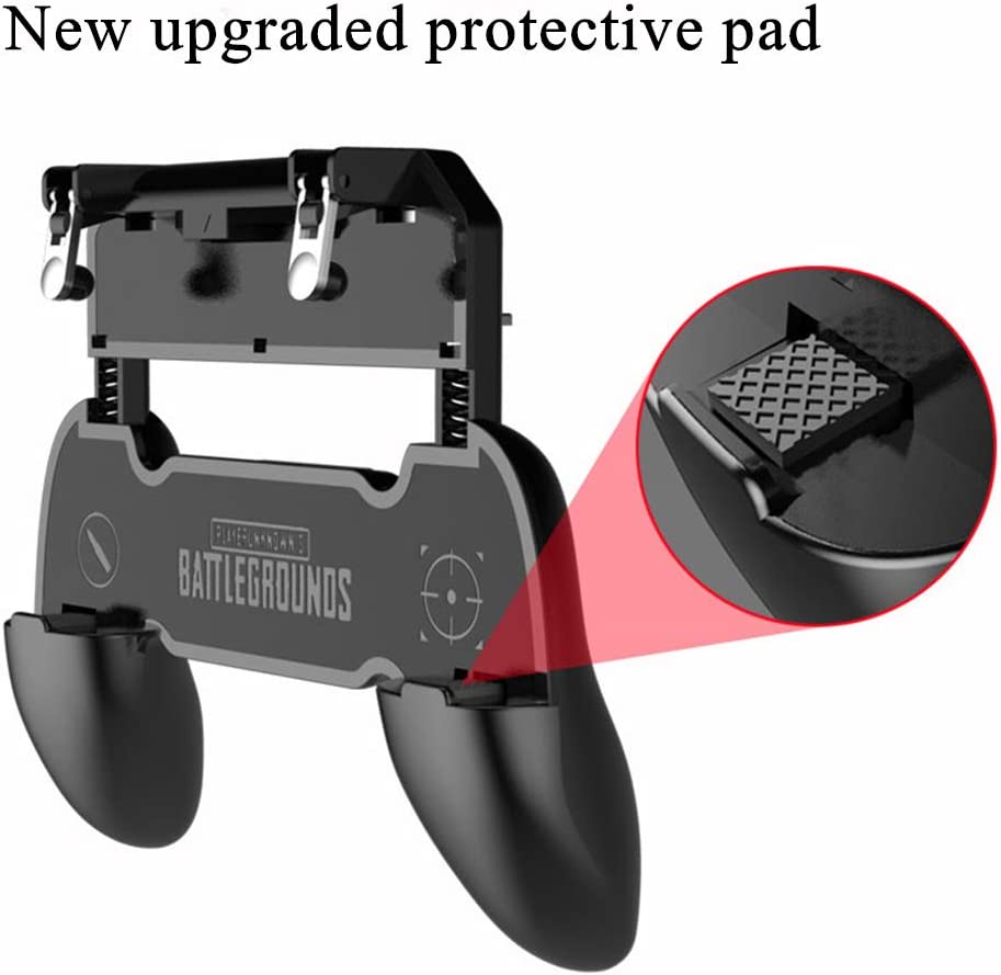 COOBILE Mobile Game Controller for PUBG Mobile Controller L1R1 Mobile Game Trigger Joystick Gamepad for 4-6.5" iOS & Android Phone(W10 Update)