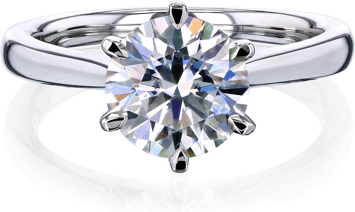 Kobelli 1.9ct Round Forever One Moissanite 6-Prong Ring (DEF/VS)