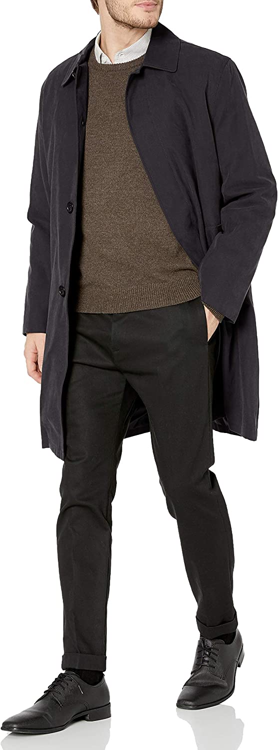 LONDON FOG Men's Durham Rain Coat with Zip-Out Body