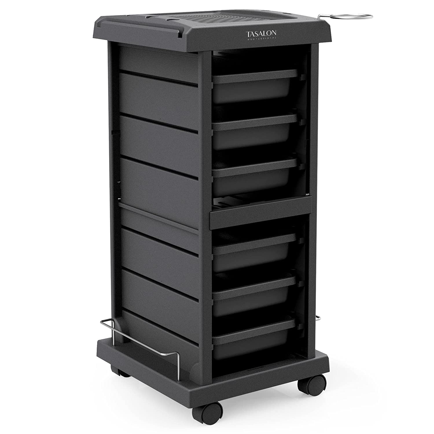 TASALON Salon Trolley Cart for Salon Station - Space Saving Salon Rolling Cart for Extra Storage - Hair Salon Beauty Storage Cart - 6-Tray Salon Cart - Multipurpose Tool Cart - Tattoo Tray - Hair Cart