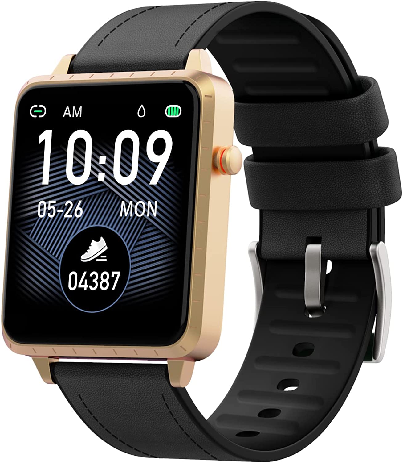 Maxtop Smart Watch Bands, 22mm Quick Release Leather Watch Strap, Adjustable Wristband Accessory Compatible with Maxtop T1pro T5 T6 Smartwatch