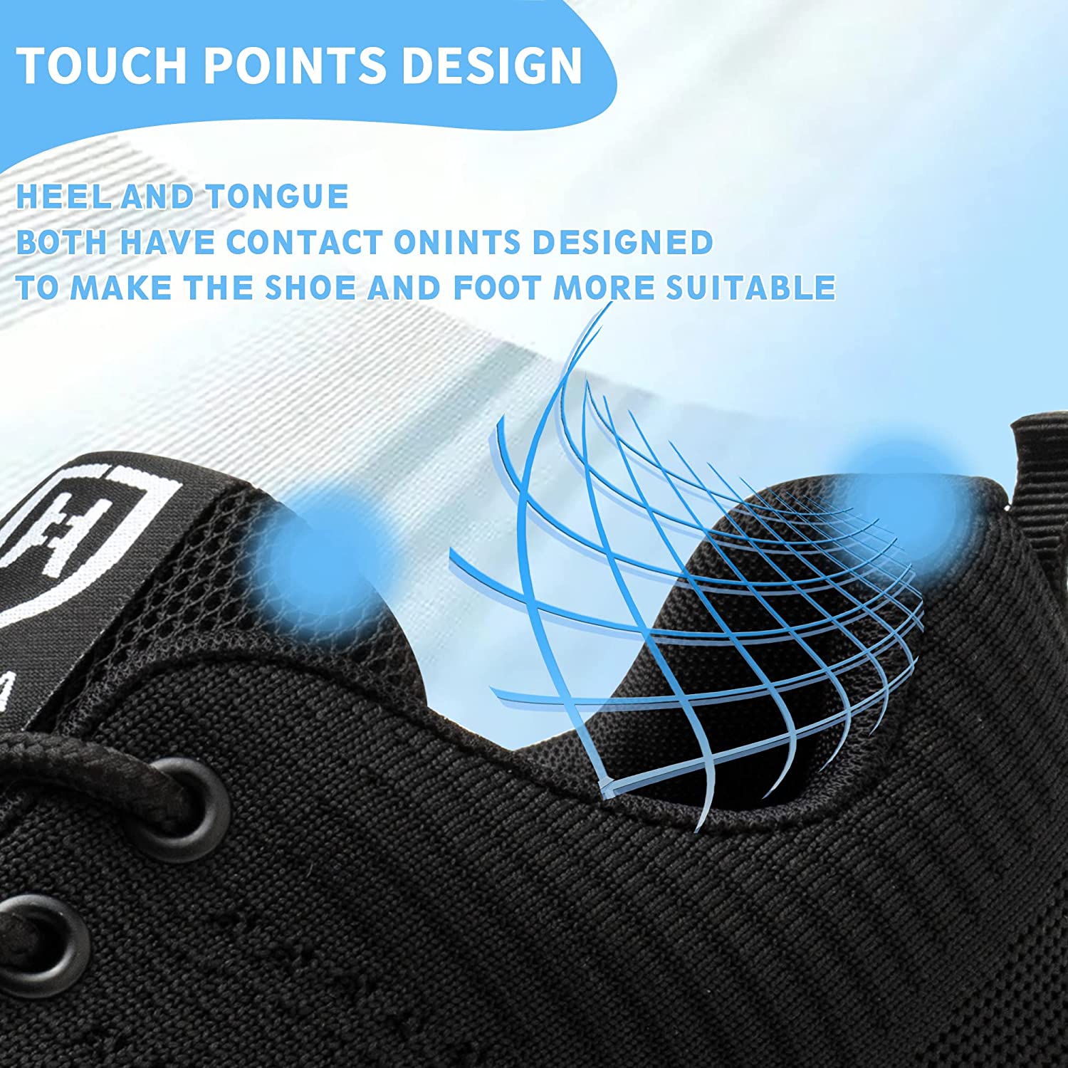 Safety Shoes Steel Toe Shoes for Men Women Breathable Safety Work Sneakers Lightweight Comfortable Proof Slip Resistant Fashion Sneakers Air Cushion Construction Industrial Shoes