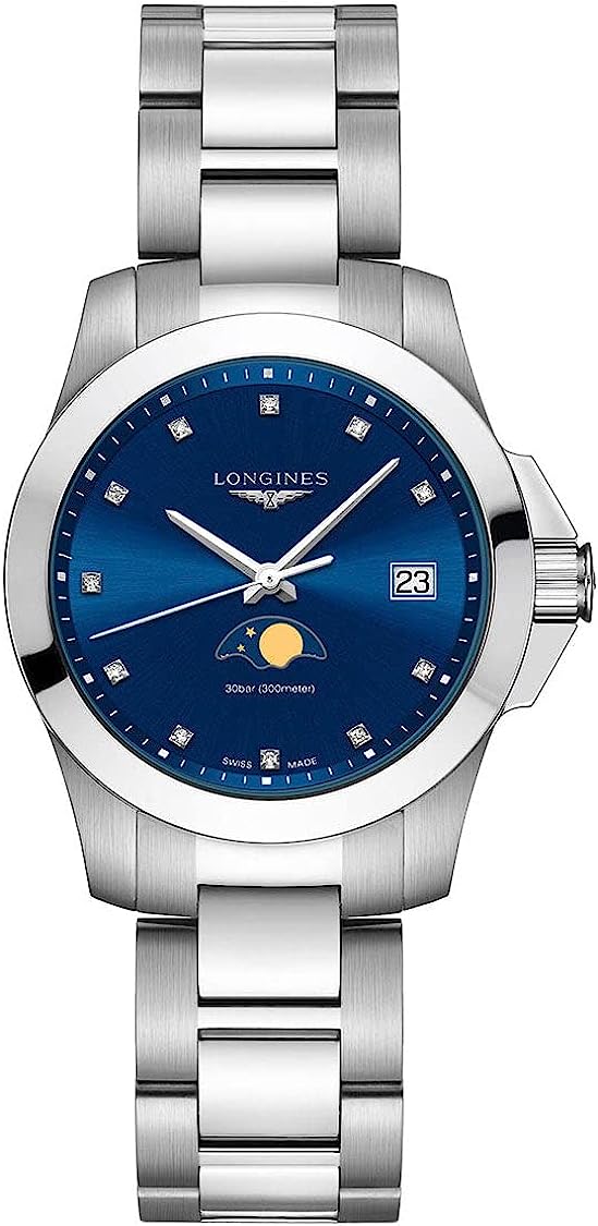 Longines Conquest Moonphase Diamond Ladies Watch L33814976