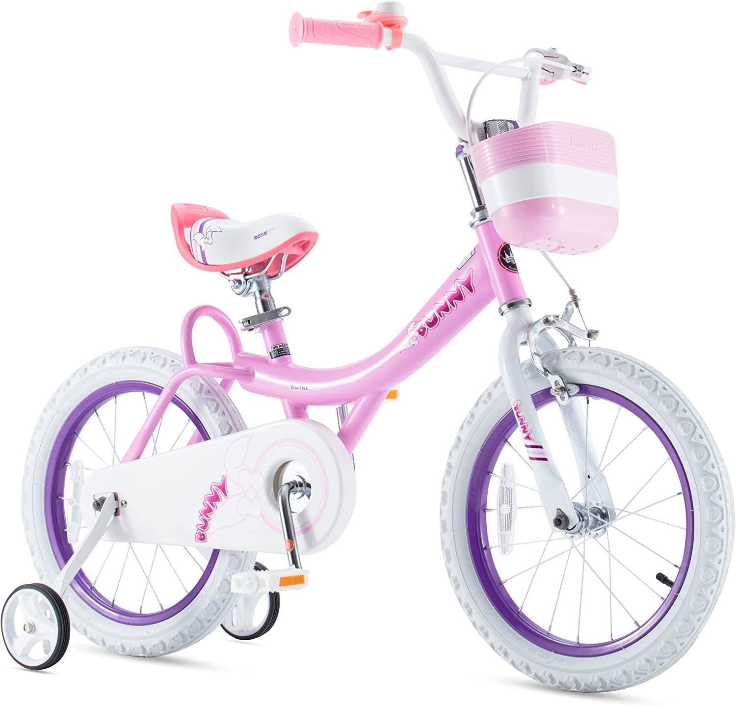 Royalbaby Jenny Kids Bike, Girls Bicycle 12 14 16 18 20 Inch Wheel for Ages 3-12 Years, Princess Bike with Basket, Training Wheels for Some Sizes