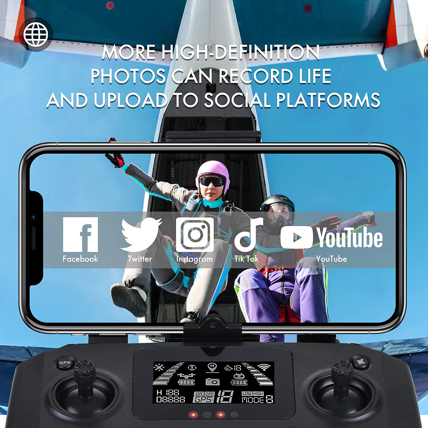 NMY Drones with Camera for Adults 4k, 5G WIFI FPV Transmission Drone, 40mins Flight Time on 2 Batteries, Brushless Motor, Mobile Phone Control, Multiple Flight Modes, Suitable for Beginners