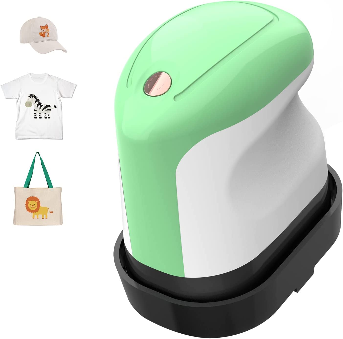 YLSCI Mini Heat Press, Small Iron for Crafts, Heat Press Machine for T Shirts, Small Iron for Crafts, Shoes, Hats, and Small Vinyl Projects (Green)