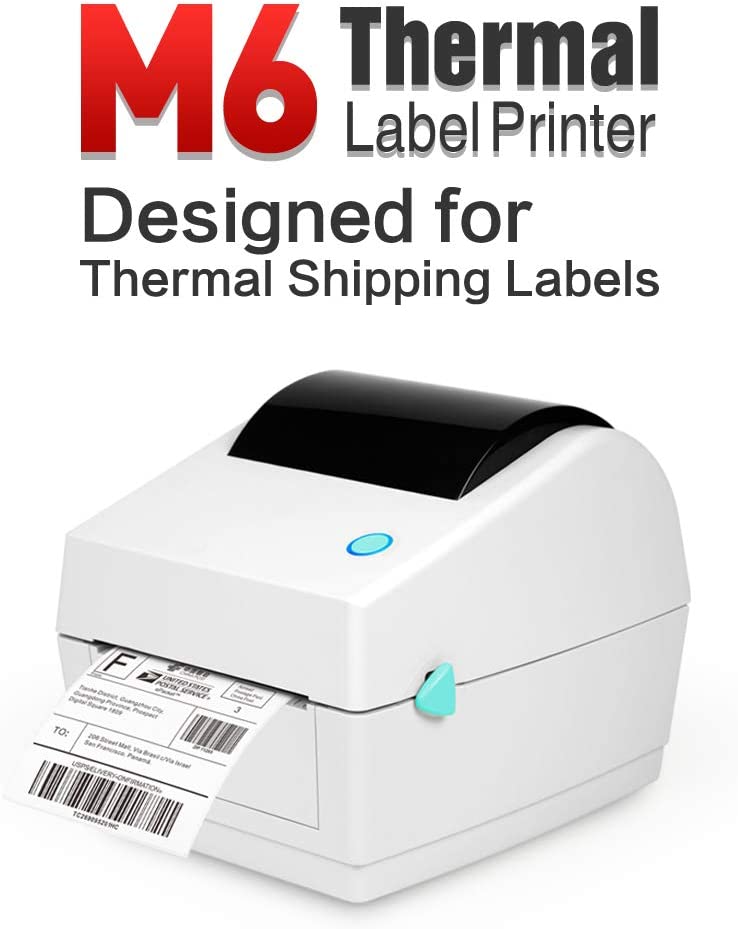 Fangtek Thermal Shipping Label Printer - Direct Thermal High Speed Printer - Compatible with Amazon, Ebay, Etsy, Shopify - 4×6 Label Printer & Multifunctional Printing